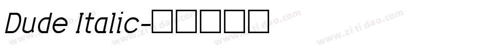 Dude Italic字体转换